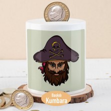 Asilmeydan Korsan Şapkalı Sakallı Adam Seramik Kumbara Çocuklara Uygun Hediye Fikri