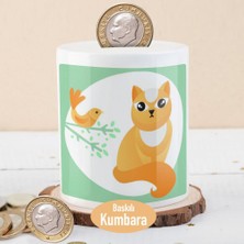 Asilmeydan Ağaç Dalında Minik Kuş ve Kedi Para Birikim KUMBARASI-2147506010