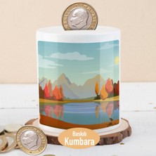 Asilmeydan Yüksek Dağ ve Ağaç Manzarası Para Birikim KUMBARASI-16556