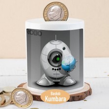 Asilmeydan Teknolojik Yapay Zeka Robot Baskılı Seramik Kumbara - 52 Canlı Renkler ile