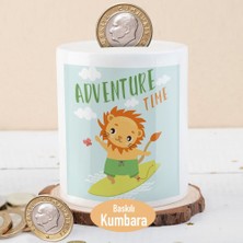 Asilmeydan Sörf Tahtasındaki Minik Aslan Baskılı Para Birikim KUMBARASI-192