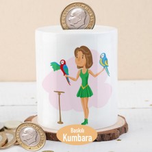 Asilmeydan Kuş Tutan Sevimli Kız Para Birikim KUMBARASI-1416-1110