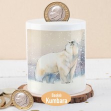 Asilmeydan Karlı Ormanda Kutup Ayısı Para Birikim KUMBARASI-56352