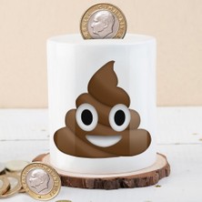 Asilmeydan Neşeli Emoji Kumbara 27 cm Para Birikim Seramik Malzeme ile Çocuklara Uygun Eğlenceli Hediye