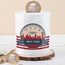 Asilmeydan New York Silüet Desenli Para Birikim KUMBARASI-KB4589