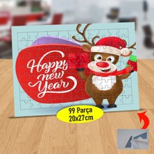 Asilmeydan Sevecen Yeni Yıl Geyiği 99 Parça Puzzle Yapboz TABLO-1262-16678