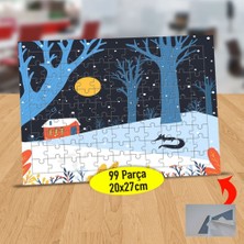 Asilmeydan Karanlık Ormanda Ev 99 Parça Puzzle Yapboz TABLO-23-2147996661