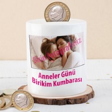 Asilmeydan Anneler Günü Hediyesi Için Kişiye Özel Fotoğraf Baskılı Birikim Kumbarası - KMB16