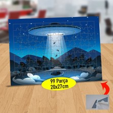 Asilmeydan Ormandan Hayvan Yakalayan Ufo 99 Parça Puzzle Yapboz TABLO-9826