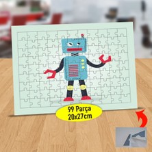 Asilmeydan Sevimli Bakan Robot 99 Parça Puzzle Yapboz TABLO-23-2147494379