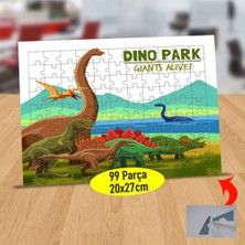 Asilmeydan Dino Park - Dinazorlar Dünyası 99 Parça Puzzle Yapboz TABLO-16885
