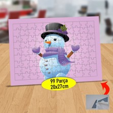 Asilmeydan Şapka ve Atkılı Kardan Adam 99 Parça Puzzle Yapboz TABLO-275