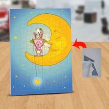 Asilmeydan Ayda Yıldız Tutan Kedicik 99 Parça Puzzle Yapboz TABLO-130816748