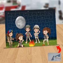 Asilmeydan Ateş Etrafında Kampçı Kızlar 99 Parça Puzzle Yapboz TABLO-120007