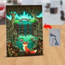 Asilmeydan Şelalelerin Arasında Tilki 99 Parça Puzzle Yapboz TABLO-1196-522