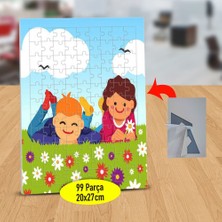 Asilmeydan Çimenlerde Çocuklar 99 Parça Puzzle Yapboz TABLO-3446-286