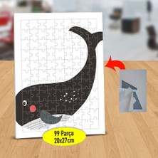 Asilmeydan Siyah Sevimli Balina 99 Parça Puzzle Yapboz TABLO-53876-60010