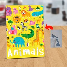 Asilmeydan Animals Yazılı Renkli Hayvanlar 99 Parça Puzzle Yapboz Tablo-34