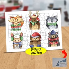Asilmeydan Kış Kıyafetli Hayvanlar 99 Parça Puzzle Yapboz TABLO-22147723850