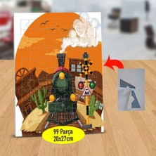Asilmeydan Rayda Bacası Tüten Tren 99 Parça Puzzle Yapboz TABLO-1308-3519
