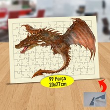Asilmeydan Uçan Vahşi Ejderha 99 Parça Puzzle Yapboz TABLO-53876-88179