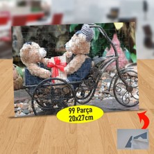 Asilmeydan Bay ve Bayan Sevimli Ayıcık 99 Parça Puzzle Yapboz TABLO-172
