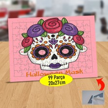 Asilmeydan Çiçekli Kuru Kafa 99 Parça Puzzle Yapboz TABLO-23-2147925446