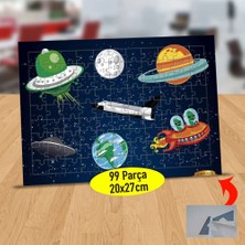Asilmeydan Dünya Ay ve Uzay Araçları 99 Parça Puzzle Yapboz TABLO-FC612