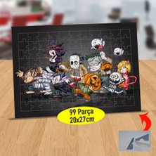 Asilmeydan Cadılar Bayramı Kutlaması 99 Parça Puzzle Yapboz Tablo-H1
