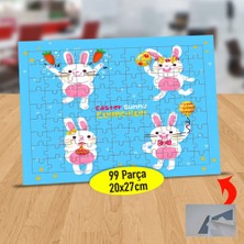 Asilmeydan Sevimli Paskalya Tavşanları 99 Parça Puzzle Yapboz TABLO-214