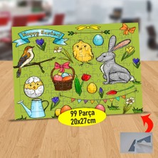 Asilmeydan Paskalya Bayramı Neşeli Tavşan 99 Parça Puzzle Yapboz TABLO-717