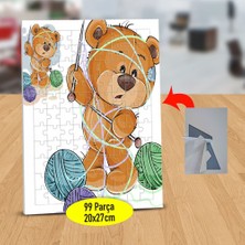Asilmeydan Örgü Yapan Ayıcık 99 Parça Puzzle Yapboz TABLO-1441-428