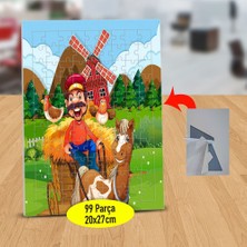 Asilmeydan Çiftlikte Atın Üstünde Çiftçi 99 Parça Puzzle Yapboz TABLO-24513