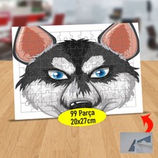 Asilmeydan Sibirya Kurdu Portre 99 Parça Puzzle Yapboz TABLO-1308-20152