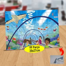 Asilmeydan Akvaryum Tüneli Neşeli Çocuklar 99 Parça Puzzle Yapboz TABLO-301