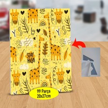 Asilmeydan Çizimsel Sevimli Zürafa 99 Parça Puzzle Yapboz TABLO-52683-5569