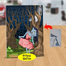 Asilmeydan Mavi Tenli Zombi Kız 99 Parça Puzzle Yapboz TABLO-1308-24935