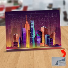 Asilmeydan Yıldızlı Gökyüzü ve Binalar 99 Parça Puzzle Yapboz TABLO-330294