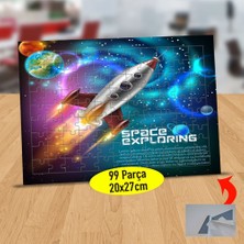 Asilmeydan Galaktik Uçan Roket 99 Parça Puzzle Yapboz TABLO-1284-18317