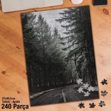 Asilmeydan Asil Hobi Karlı Orman Yolu - Ağaçlar-Doğa Yapboz - Ayak Destekli Çerçeveli 240 Parça Puzzle