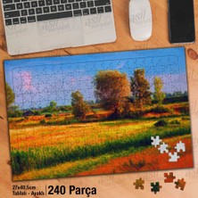 Asilmeydan Asil Hobi - Tarla - Doğa - Manzara - Ağaçlar - Yapboz - Ayak Destekli Çerçeveli 240 Parça Puzzle