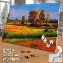 Asilmeydan Asil Hobi - Tarla - Doğa - Manzara - Ağaçlar - Yapboz - Ayak Destekli Çerçeveli 240 Parça Puzzle