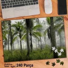 Asilmeydan Asil Hobi Palmiye Ağaçları - Orman - Sis - Doğa Yapboz -Ayak Destekli Çerçeveli 240 Parça Puzzle