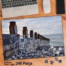 Asilmeydan Asil Hobi Sahil - Deniz - Iskele - Bisiklet Yapboz - Ayak Destekli Çerçeveli 240 Parça Puzzle