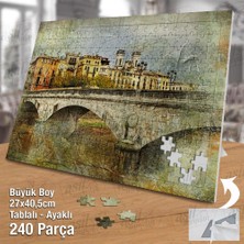 Asilmeydan Asil Hobi Köprü - Evler - Mimari - Nostalji Yapboz-Ayak Destekli Çerçeveli 240 Parça Puzzle