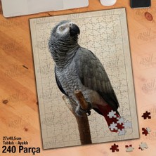 Asilmeydan Asil Hobi Papağan - Afrika - Kuş - Doğa - Hayvan Yapboz-Ayak Destekli Çerçeveli 240 Parça Puzzle