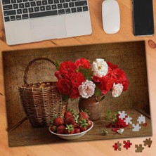 Asilmeydan Çiçek Vazosu ve Tabaktaki Çilekler 240 Parça Puzzle YAPBOZ-74831