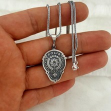 Takılingo Erkek 925 Ayar Gümüş Emniyet Teşkilatı Polis Armalı Kolye