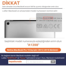 Northjo 2012-2015 Retina MacBook Pro 15 İnç İçin Koruyucu Kristal Kılıf Klavye Kapağı Model: A1398 (Yurt Dışından)