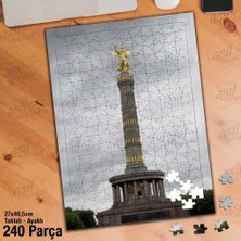 Asilmeydan Asil Hobi Zafer Sütunu - Almanya - Heykel Yapboz - Ayak Destekli Çerçeveli 240 Parça Puzzle